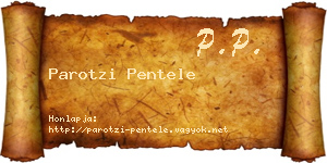 Parotzi Pentele névjegykártya